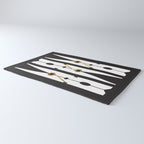 Laundry Clothespins - Gold, Black and White Rug Gallery Image 3