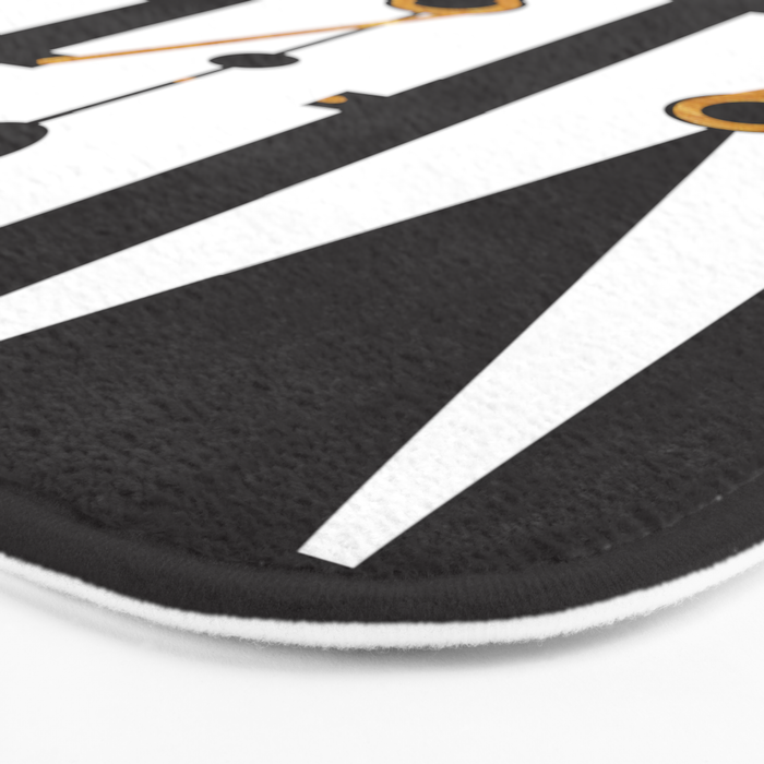 Laundry Clothespins - Gold, Black and White Bath Mat Gallery Image 3