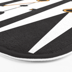 Laundry Clothespins - Gold, Black and White Bath Mat Gallery Image 3