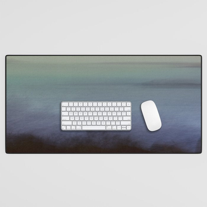 aurora borealis - abstract nature photograph square art Desk Mat Gallery Image 1