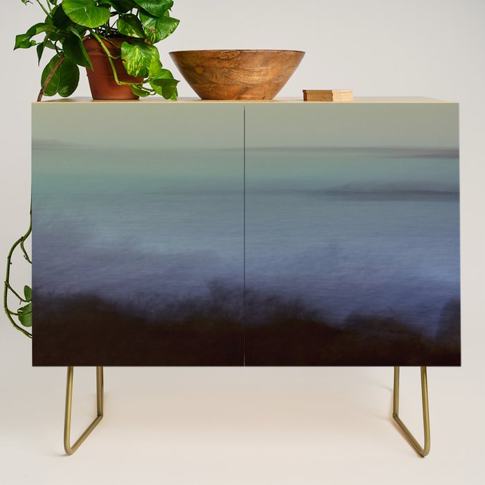aurora borealis - abstract nature photograph square art Credenza Gallery Image 1