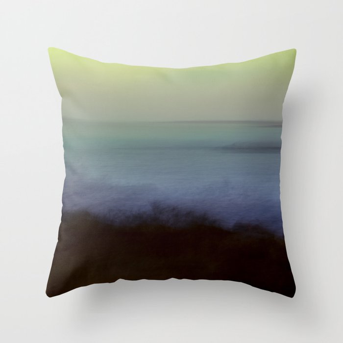 aurora borealis - abstract nature photograph square art Throw Pillow Gallery Image 6