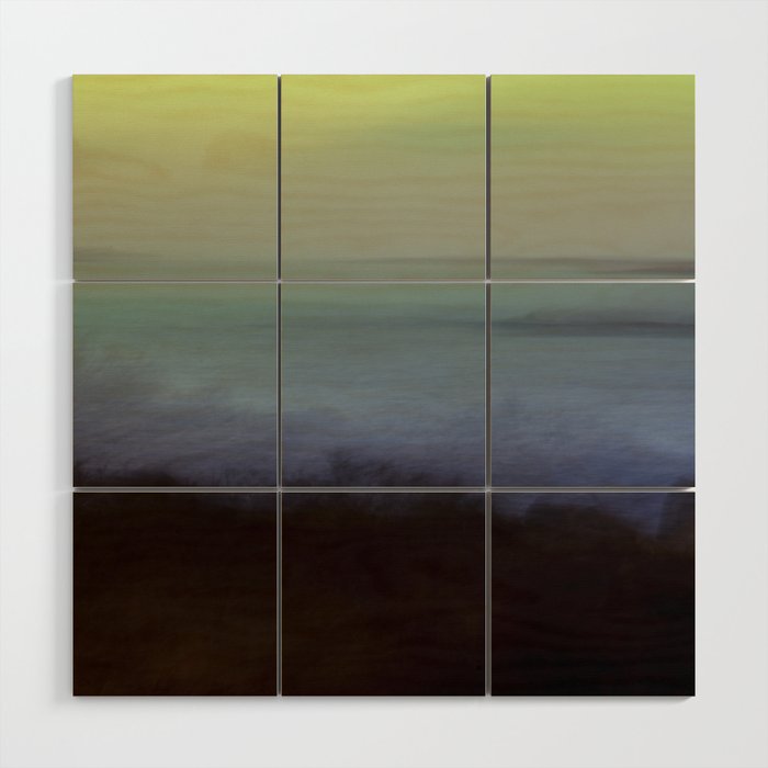 aurora borealis - abstract nature photograph square art Wood Wall Art Gallery Image 1