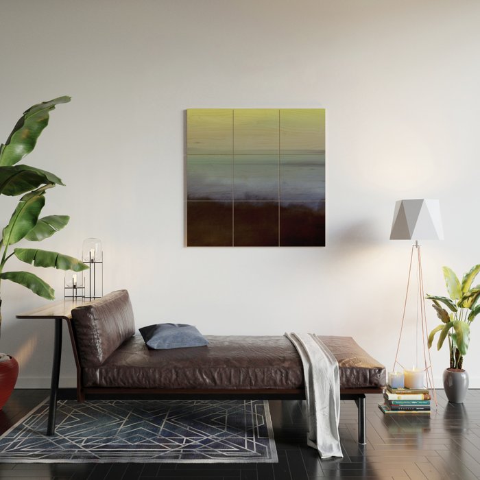 aurora borealis - abstract nature photograph square art Wood Wall Art Gallery Image 2