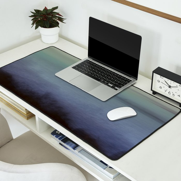 aurora borealis - abstract nature photograph square art Desk Mat Gallery Image 2