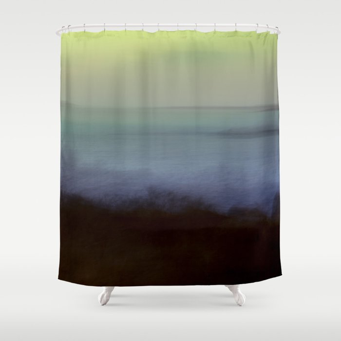 aurora borealis - abstract nature photograph square art Shower Curtain Gallery Image 1