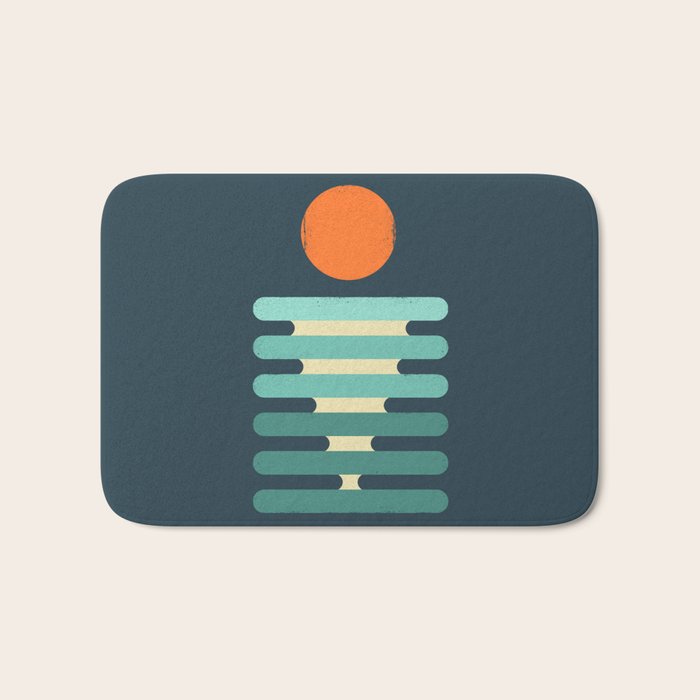 Minimalist ocean Bath Mat Gallery Image 1
