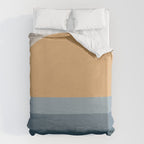Minimal Retro Sunset Sunrise - Nautical Ocean Blue Duvet Cover Gallery Image 6