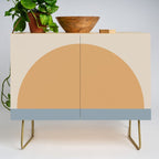 Minimal Retro Sunset Sunrise - Nautical Ocean Blue Credenza Gallery Image 1