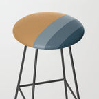 Minimal Retro Sunset Sunrise - Nautical Ocean Blue Stool Gallery Image 2