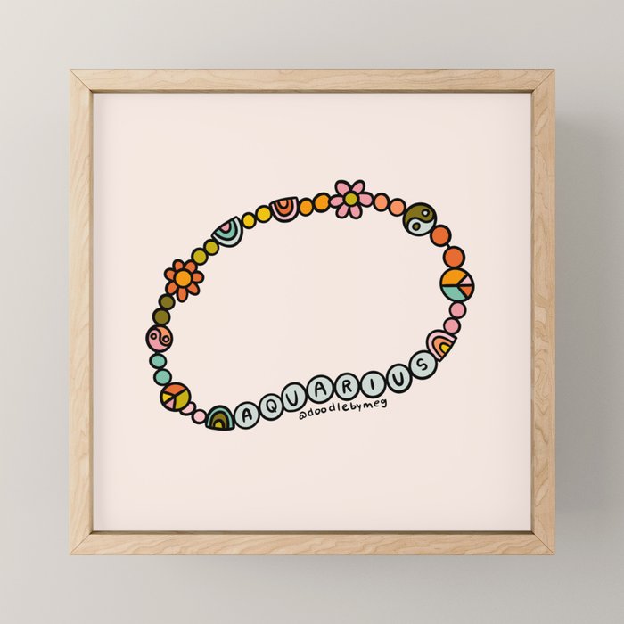 Aquarius Friendship Bracelet Mini Art Print Gallery Image 1