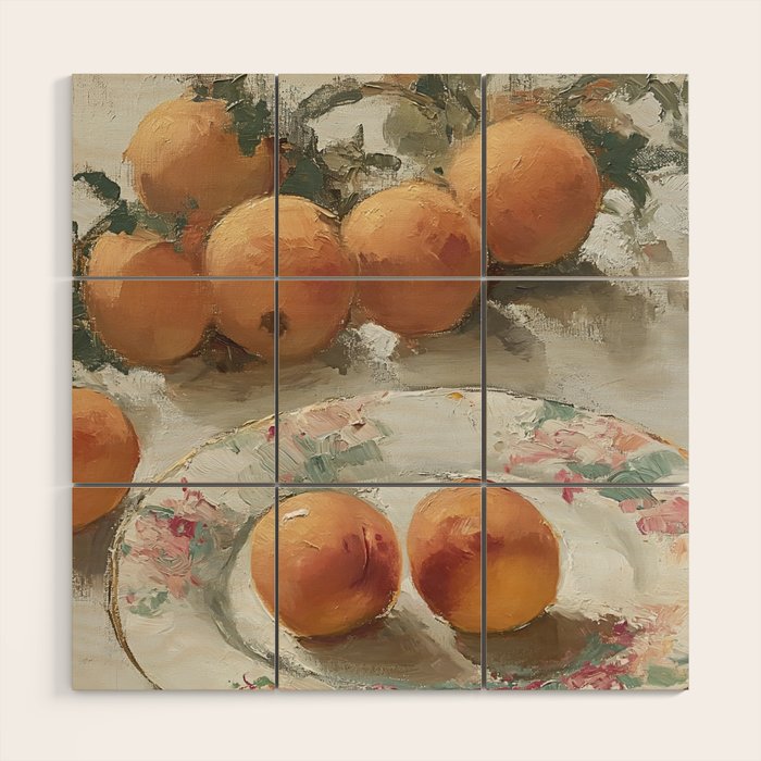 Vintage Peaches Wood Wall Art Gallery Image 1
