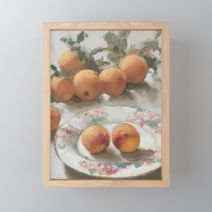 Vintage Peaches Mini Art Print Gallery Image 1