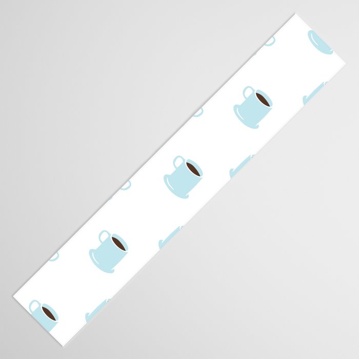 Retro coffee cup cartoon pattern Table Runner Gallery Image 3
