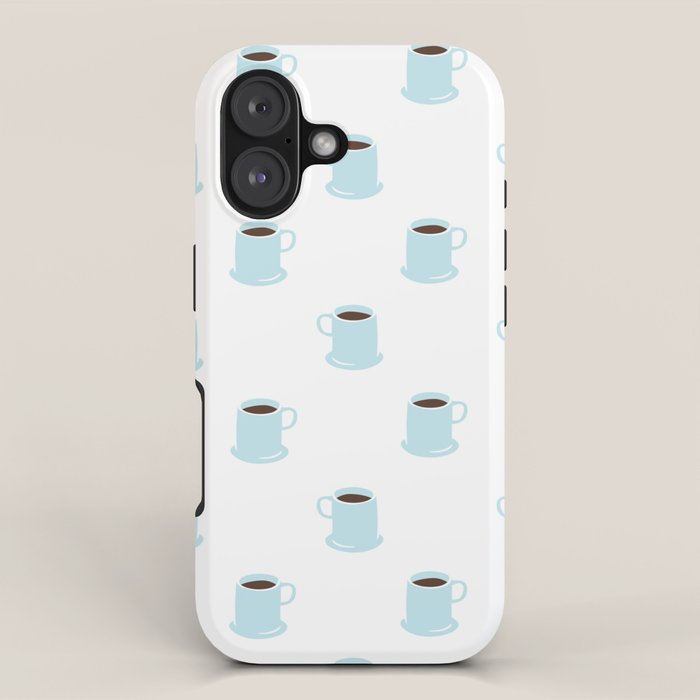 Retro coffee cup cartoon pattern iPhone Case Gallery Image 1