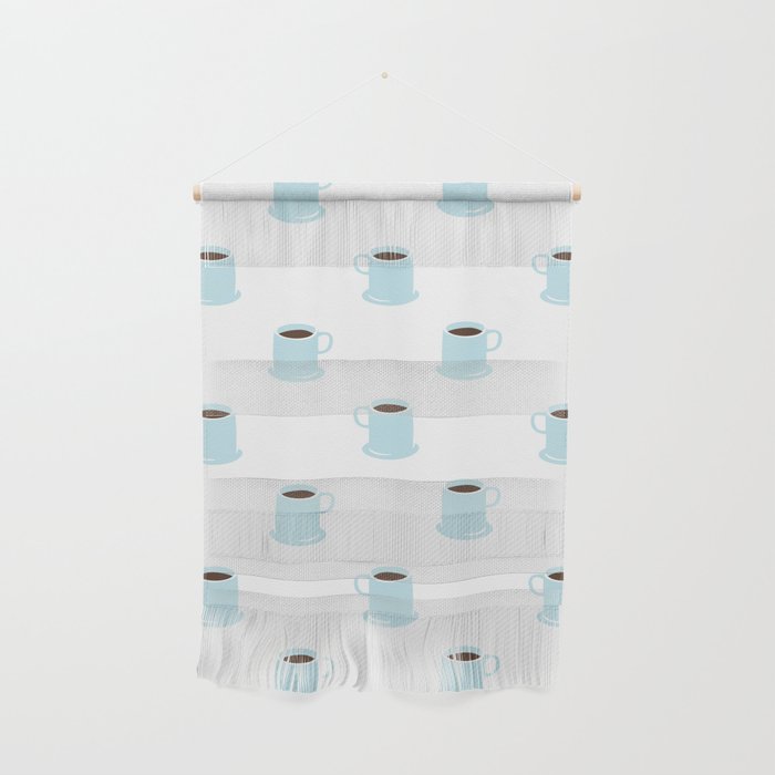 Retro coffee cup cartoon pattern Wall Hanging Gallery Image 1