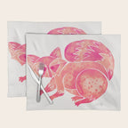 Watercolor Raccoon - Pink Palette Placemat Gallery Image 1