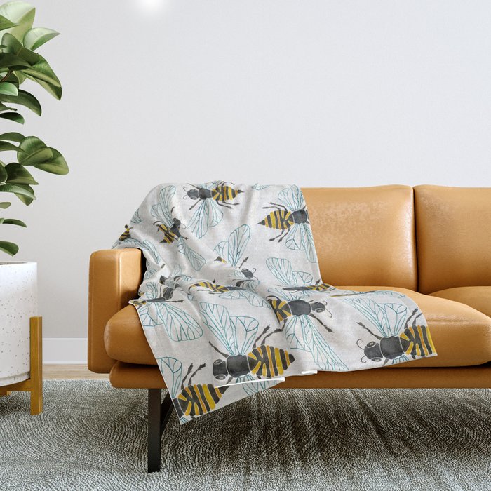 Honey Bee Throw Blanket Gallery Image 1