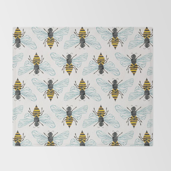 Honey Bee Throw Blanket Gallery Image 2