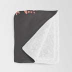 Little & Fierce on Charcoal Throw Blanket Gallery Image 3