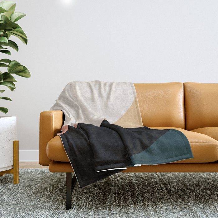 Almond Abstract XVI Throw Blanket Gallery Image 1