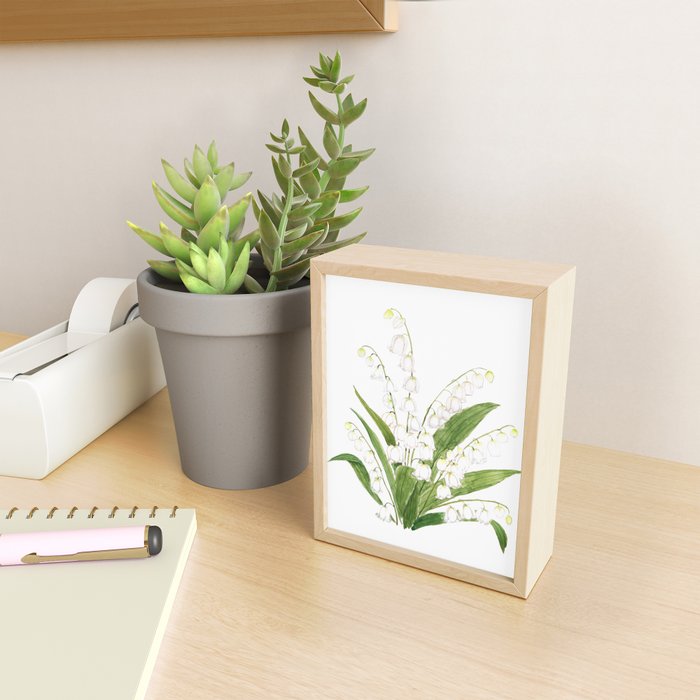 white lily of valley Mini Art Print Gallery Image 2