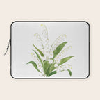 white lily of valley Laptop Sleeve Gallery Image 1