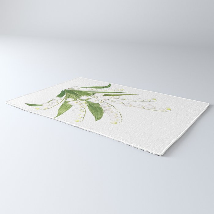 white lily of valley Rug Gallery Image 3
