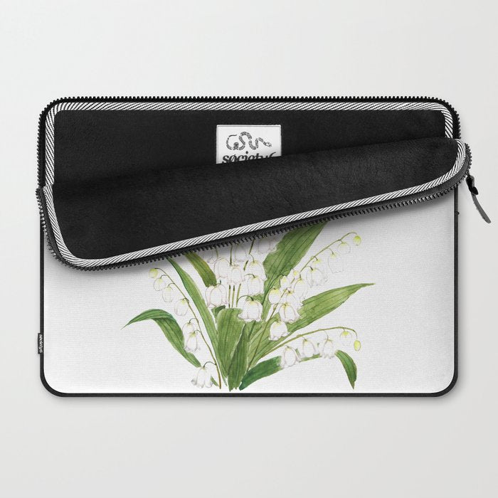 white lily of valley Laptop Sleeve Gallery Image 2