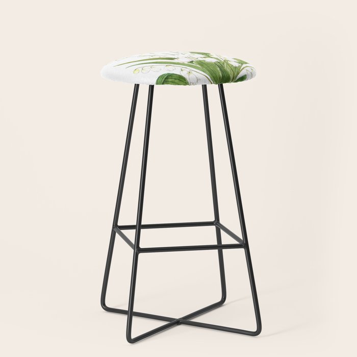 white lily of valley Stool Gallery Image 1