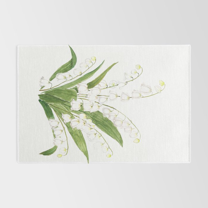 white lily of valley Rug Gallery Image 2