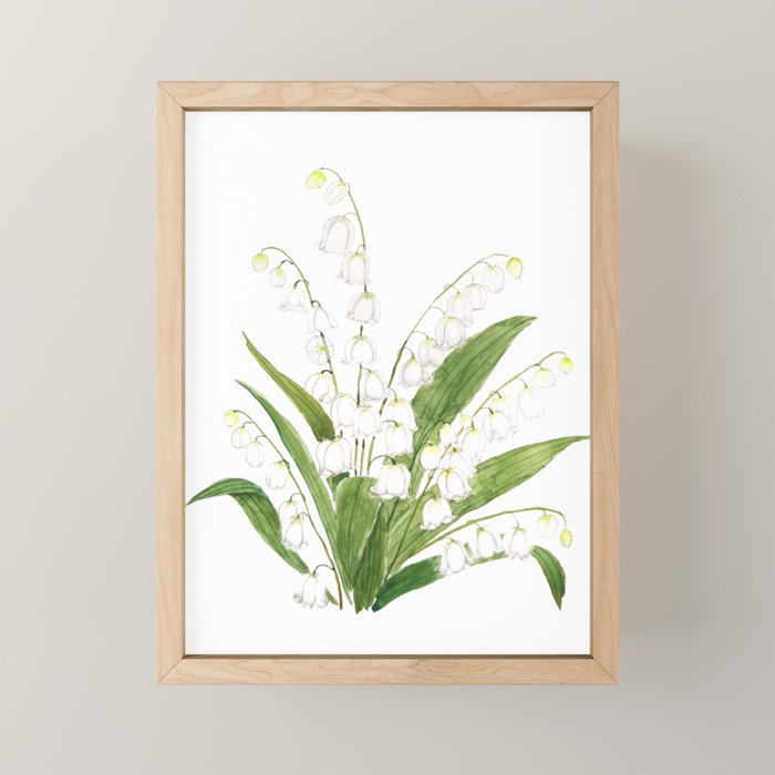 white lily of valley Mini Art Print Gallery Image 1