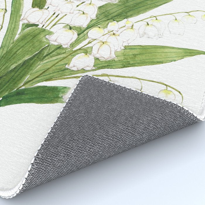 white lily of valley Rug Gallery Image 4