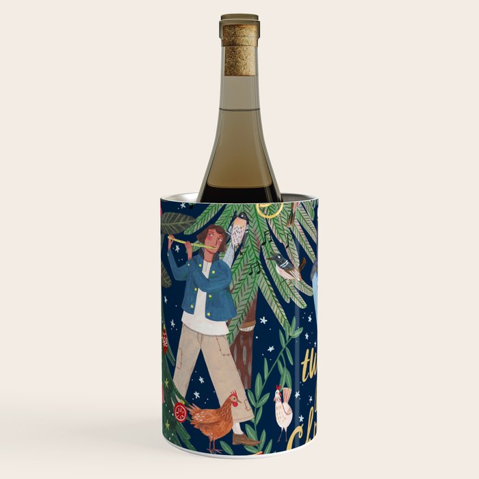 The 12 days of Christmas song illustration Wine Chiller Gallery Image 2