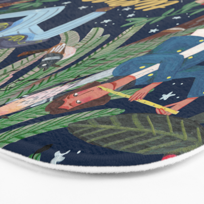 The 12 days of Christmas song illustration Bath Mat Gallery Image 3