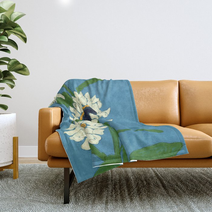 Sunflower Blue Sami Throw Blanket Gallery Image 1