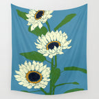 Sunflower Blue Sami Wall Tapestry Gallery Image 4