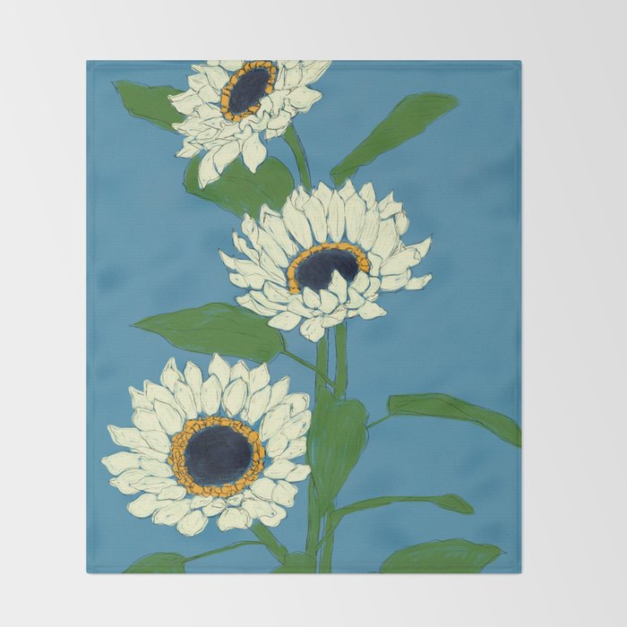 Sunflower Blue Sami Throw Blanket Gallery Image 2