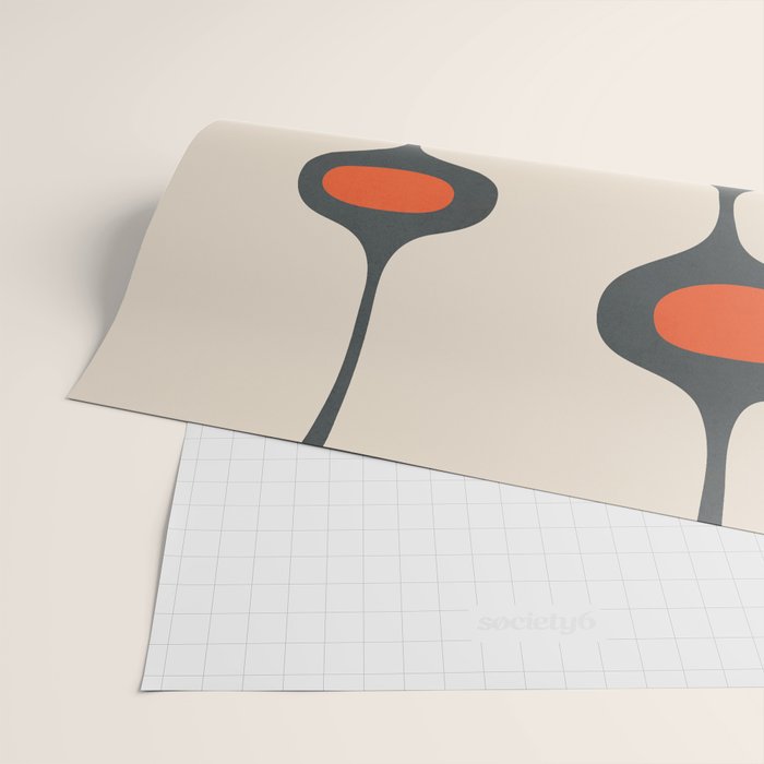Mid-Century Modern Abstract Art 28 Wrapping Paper Gallery Image 2
