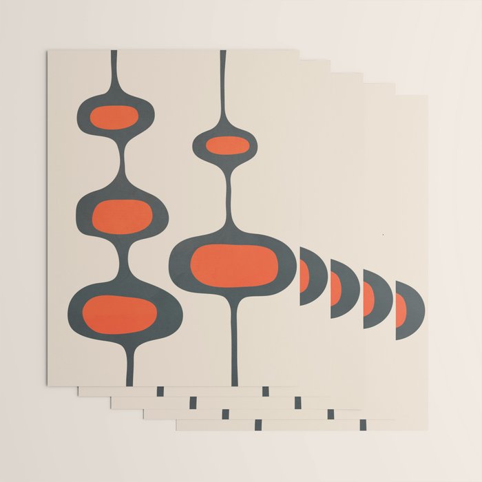 Mid-Century Modern Abstract Art 28 Wrapping Paper Gallery Image 3