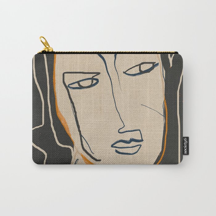 Abstract Face 63 Carry All Pouch Gallery Image 1