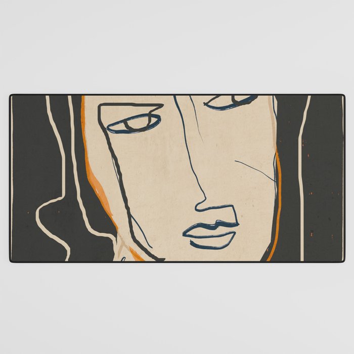 Abstract Face 63 Desk Mat Gallery Image 3