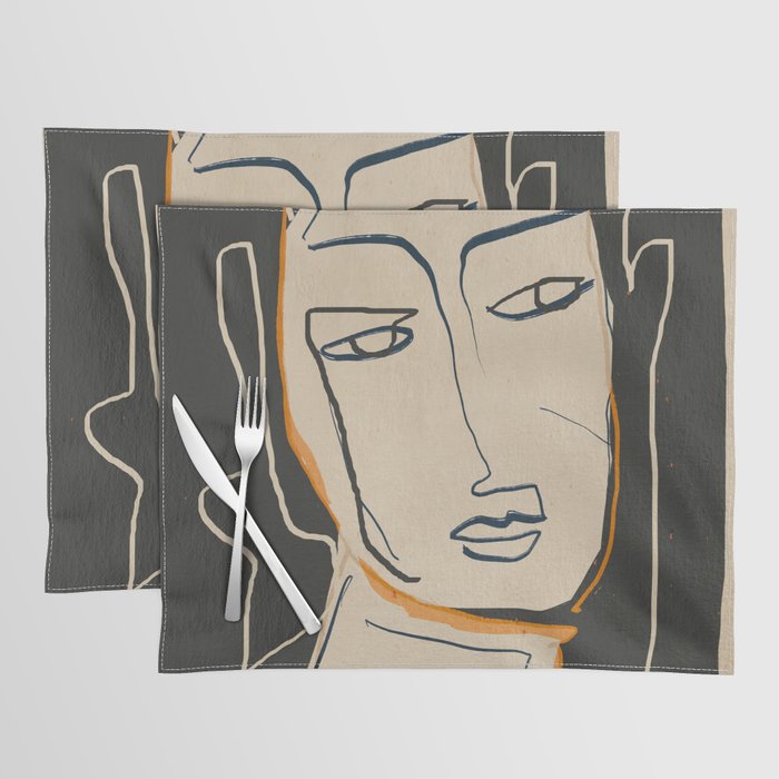 Abstract Face 63 Placemat Gallery Image 1