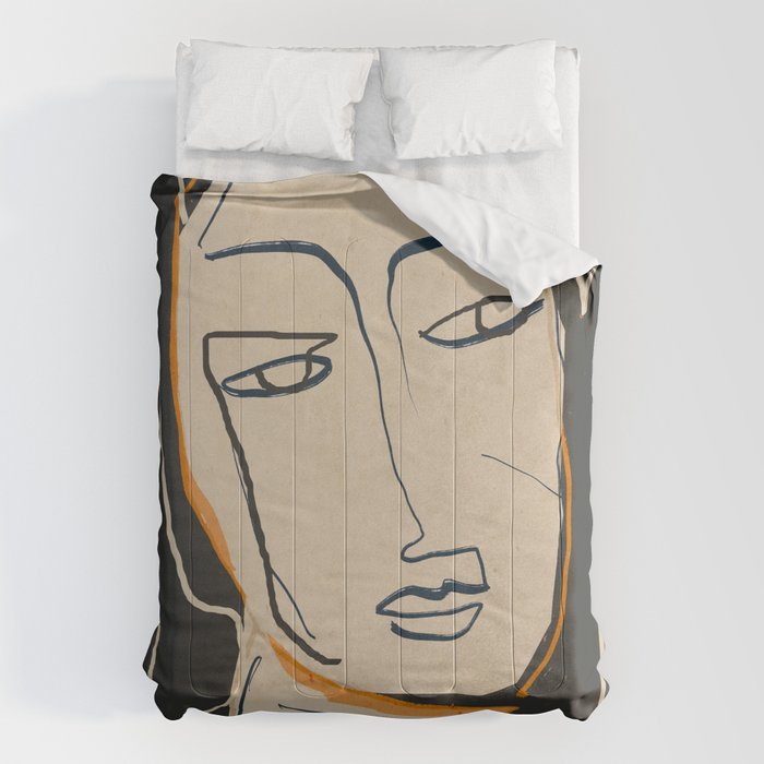 Abstract Face 63 Comforter Gallery Image 6