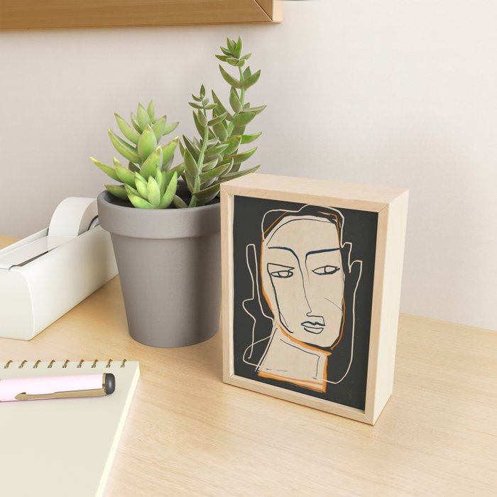 Abstract Face 63 Mini Art Print Gallery Image 2