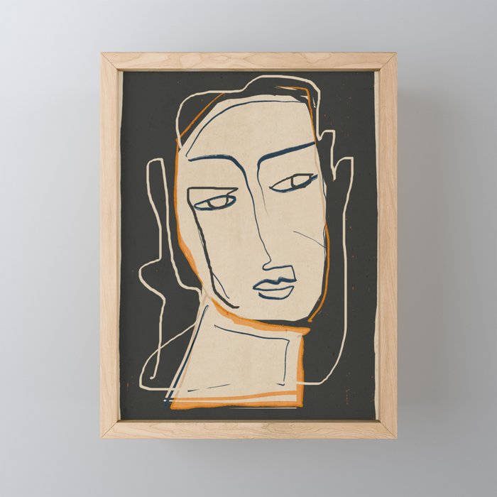 Abstract Face 63 Mini Art Print Gallery Image 1