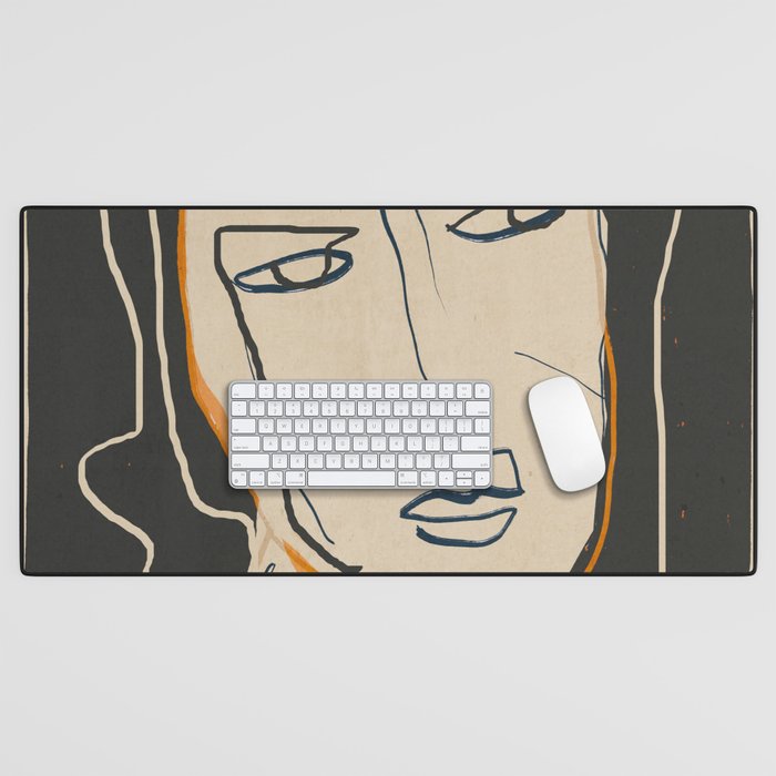 Abstract Face 63 Desk Mat Gallery Image 1