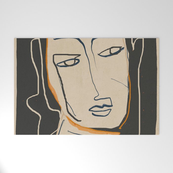 Abstract Face 63 Welcome Mat Gallery Image 1