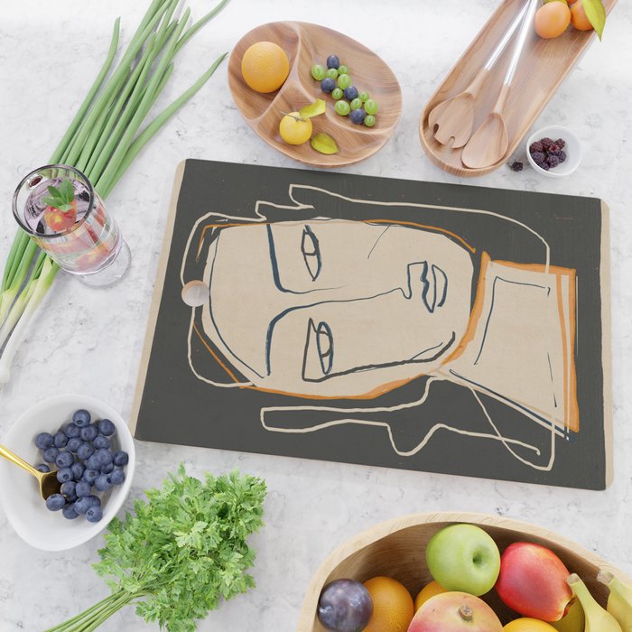 Abstract Face 63 Cutting Board Gallery Image 2