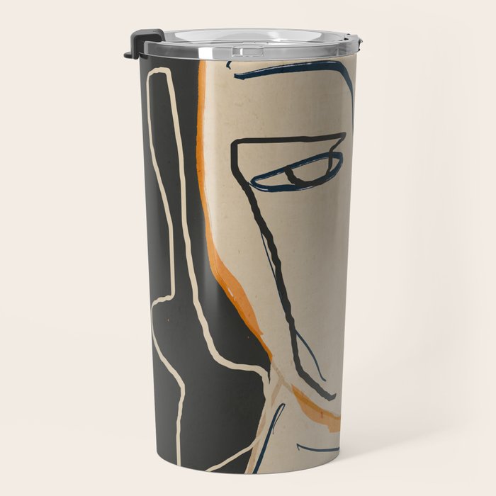 Abstract Face 63 Travel Mug Gallery Image 3